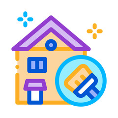 House Cleaning Icon Vector. Outline House Cleaning Sign. Isolated Contour Symbol Illustration