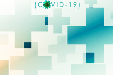 Background for design with the inscription "Covid-19"