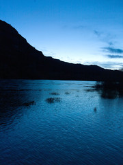Morning in the lake of southern south America, in Patagonia shared by Argentina and Chile.