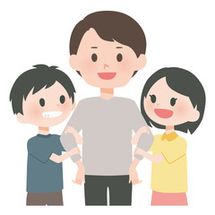 Fototapeta premium 仲の良い親子