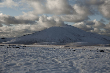 aerial view of volcano Iceland