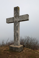 cross on the top of a mountain
