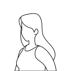 beautiful woman avatar character icon vector illustration design