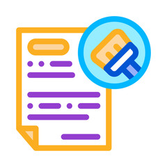 Agreement Clean Icon Vector. Outline Agreement Clean Sign. Isolated Contour Symbol Illustration