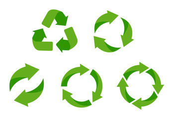 Obraz premium Recycle icon. Recycle vector symbols. Vector illustration