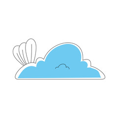 bushes with plants scene natural vector illustration design