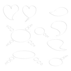 White chat boxes of different forms.