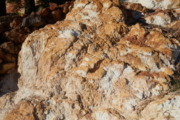 Abstract details of a mine red rock landscape