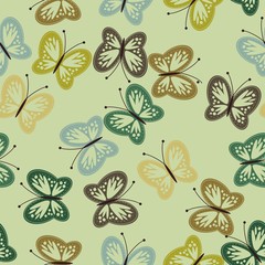 seamless background with butterflies	