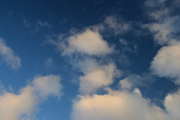 Blue sky with wispy clouds 