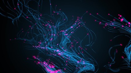 Conceptual futuristic look at information technology of internet of things IOT big data cloud computing using artificial intelligence AI - 3D rendering - Powered by Adobe