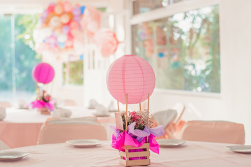 Beautiful table setting at a banquet night