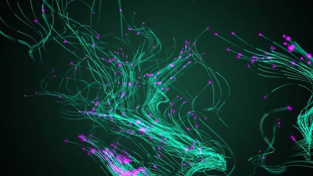 Conceptual futuristic look at information technology of internet of things IOT big data cloud computing using artificial intelligence AI - 3D rendering