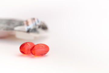 Pills tablets and medicines of different colors