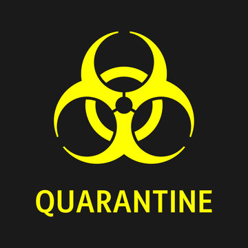 A biohazard sign. quarantine for Wuhan coronavirus. an outbreak of pandemic coronavirus in China. 