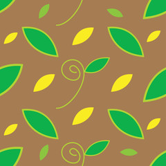 Drawing leaf comic, Seamless pattern. Kawaii vector illustration graphic design for screening or printing industry.