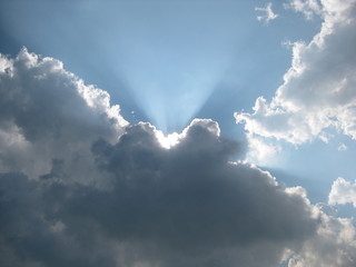 Sun behind the clouds