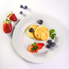 Image with curd pancakes