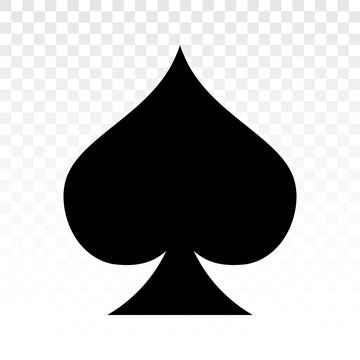 Playing poker a flat spade suit card icon for applications and websites