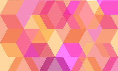 Geometric colorful vector background, bright purple yellow orange overlapping shapes.