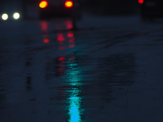 Wet asphalt