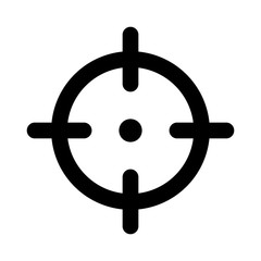 Target icon vector, sniper scope vector isolated on the white background, optical sight