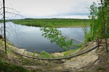 Obraz premium Fishing for pike, fishing at the Rybinsk reservoir