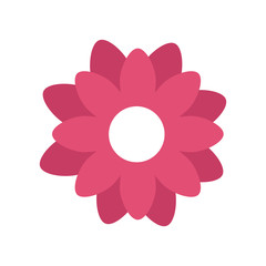 cute flower pink color isolated icon vector illustration design