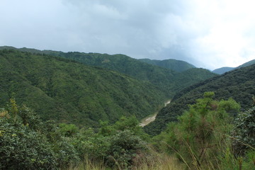 Fototapeta premium Natural beauty of blue sky & high mountain
