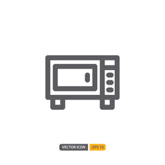 Obraz premium microwave icon isolated on white background. for your web site design, logo, app, UI. Vector graphics illustration and editable stroke. EPS 10.