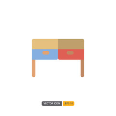 desk icon isolated on white background. for your web site design, logo, app, UI. Vector graphics illustration and editable stroke. EPS 10.