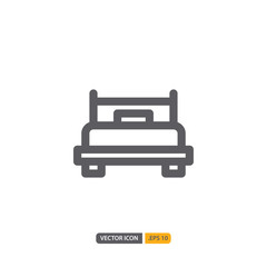 bed icon isolated on white background. for your web site design, logo, app, UI. Vector graphics illustration and editable stroke. EPS 10.