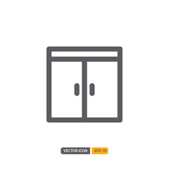 door icon isolated on white background. for your web site design, logo, app, UI. Vector graphics illustration and editable stroke. EPS 10.