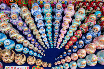Obraz premium Exhibition - Russian nesting dolls.