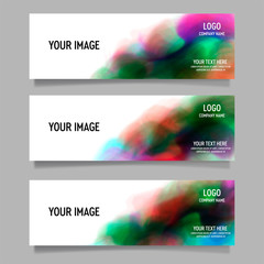 watercolor banners design - free vector
