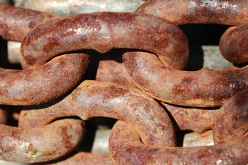 Vieille chaîne rouillée	
