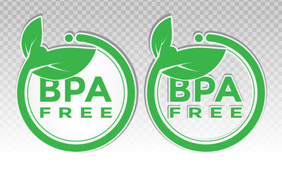 BPA-free (bisphenol A) stickers and phthalate free flat badge icons for non-toxic plastic labels