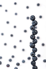 a tower of juicy blueberries