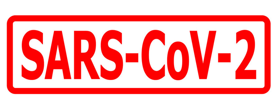SARS-CoV-2 stamp, banner Corona Virus disease 2019