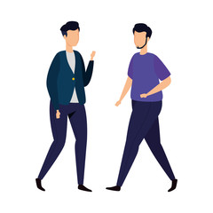 group of young men avatar character icon vector illustration design