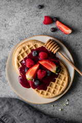 Mixed Berry Waffle Sandwich