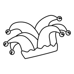 fun hat buffon isolated icon vector illustration design