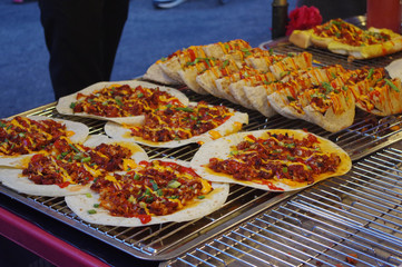 nourriture sur le marché a Kuala lampur, Malaisie