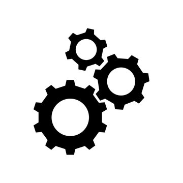 Gear icon with place for your text. Vector illustration