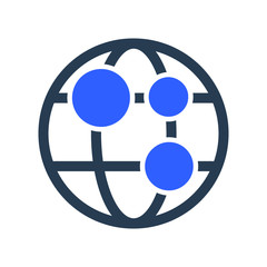 Global community network icon