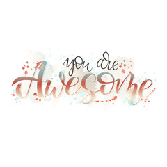 awesome hand lettering style white background