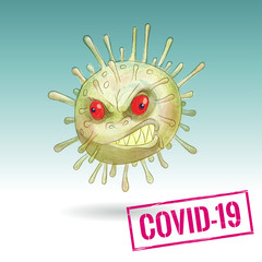 COVID-19_illustration of an evil virus