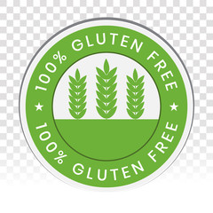 No-gluten icon or gluten free food label for sticker or stamp your product .