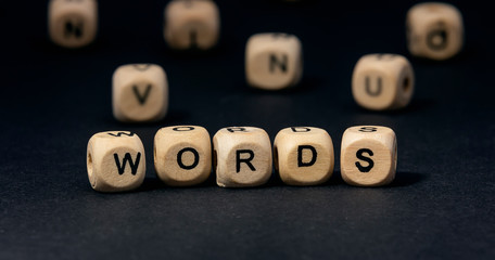 Wooden blocks with the word 