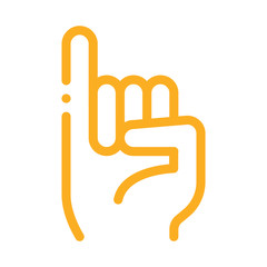 Hand Gesture Icon Vector. Outline Hand Gesture Sign. Isolated Contour Symbol Illustration